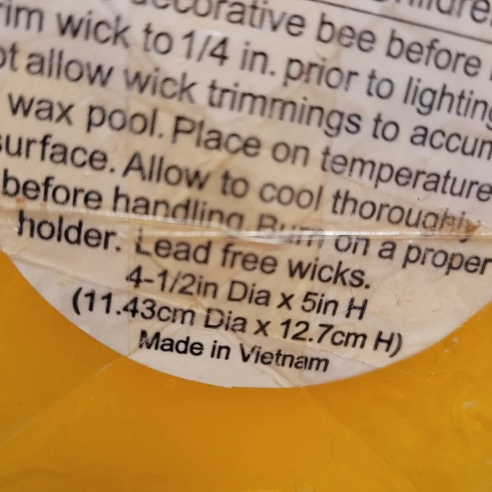 Beehive Honeycomb Design Wax Candle w Bee 5